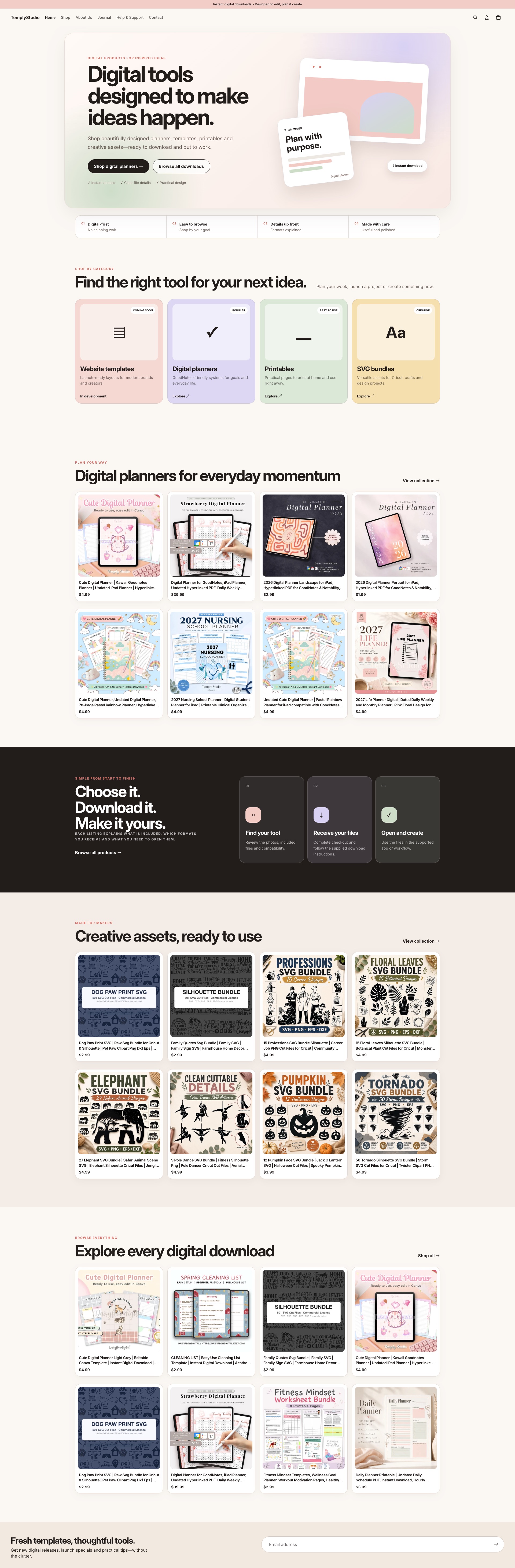 TemplyStudio Shopify storefront